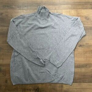 Cyrus Gray Zip-Back Mock Neck Sweater Women’s Size Large Soft‎ Knit Pullover